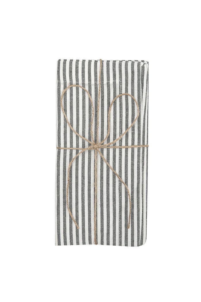 Återvunnen Servett 2-pack Stina, Olivgrön/Beige