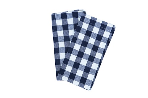 Återvunnen Servett 2-pack Sture, Marinblå/Vit