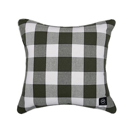 Återvunnet Kuddfodral Ted, Olivgrön/Beige
