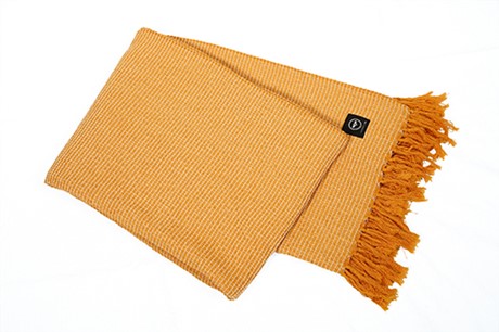 Återvunnen Pläd Valter, Gul/Beige
