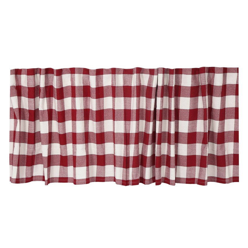 Återvunnen Gardinkappa Ted, Mörkröd/beige