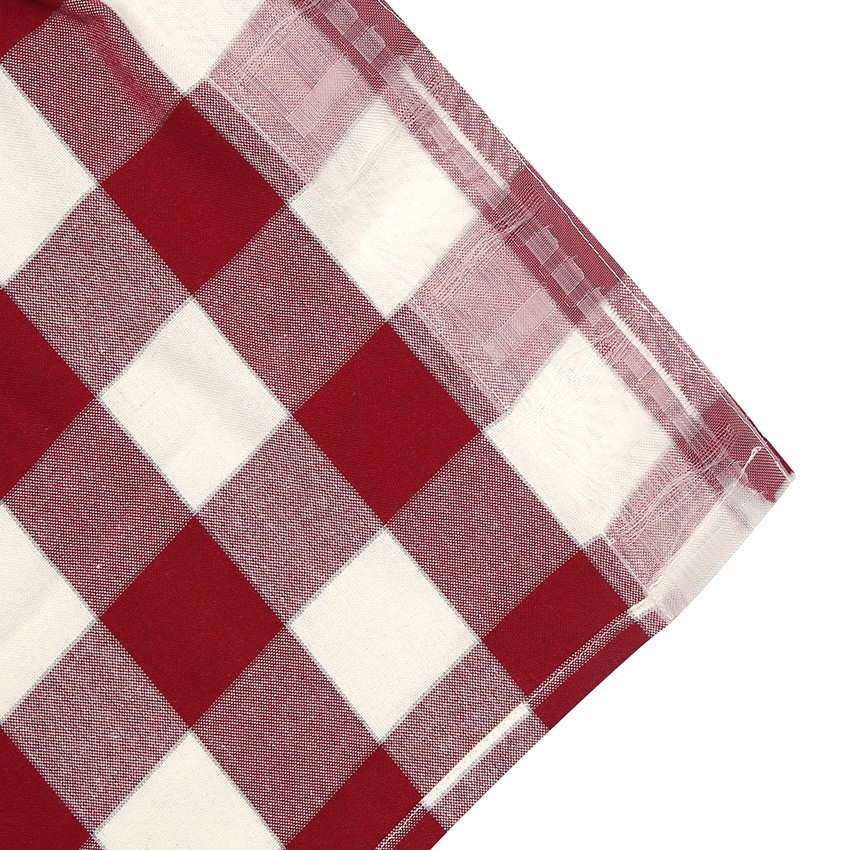 Återvunnen Gardinkappa Ted, Mörkröd/beige