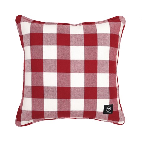 Återvunnet Kuddfodral Ted, Mörkröd/Beige