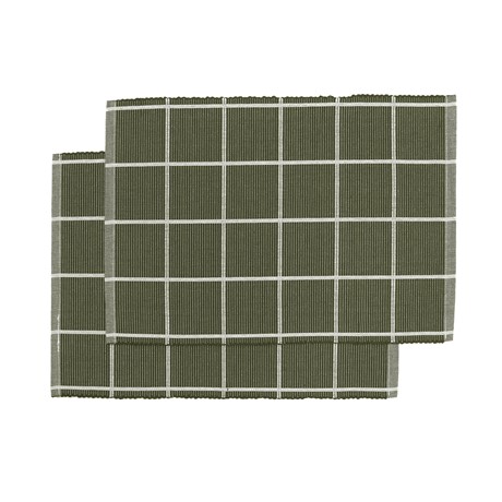 Återvunnen Tablett 2-pack Alexander, Olivgrön/Beige