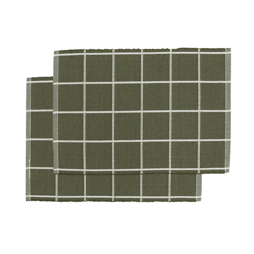 Återvunnen Tablett 2-pack Alexander, Olivgrön/Beige