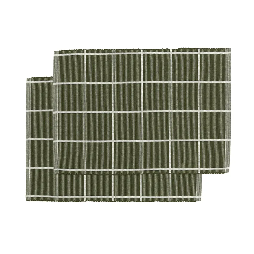 Återvunnen Tablett 2-pack Alexander, Olivgrön/Beige