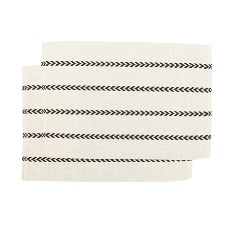 Återvunnen Tablett 2-pack Måns, Ecru/Mörkbrun