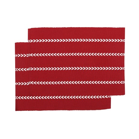 Återvunnen Tablett 2-pack Måns, Mörkröd/Beige