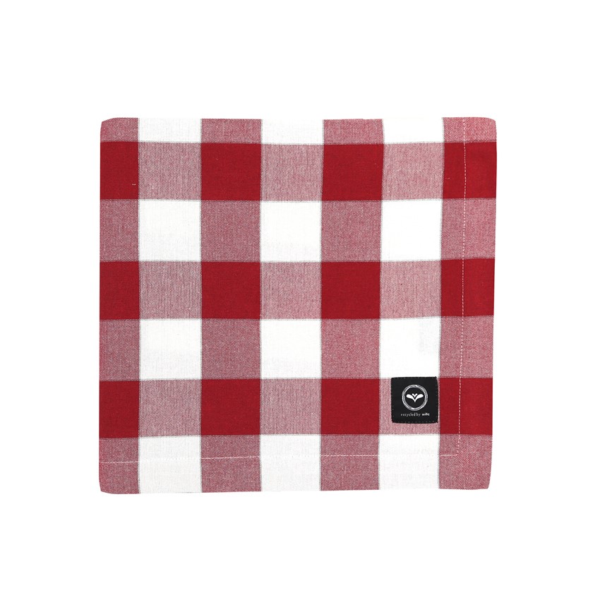 Återvunnen Duk Ted, Mörkröd/Beige