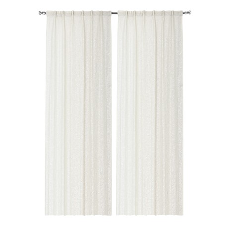 Gardinlängd 2-pack Laura, Linne/Off-White 