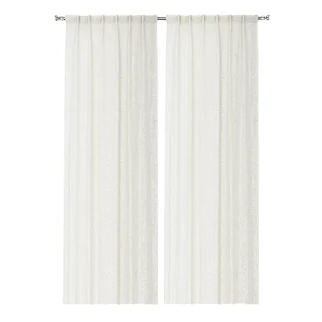 Gardinlängd 2-pack Laura, Linne/Off-White 