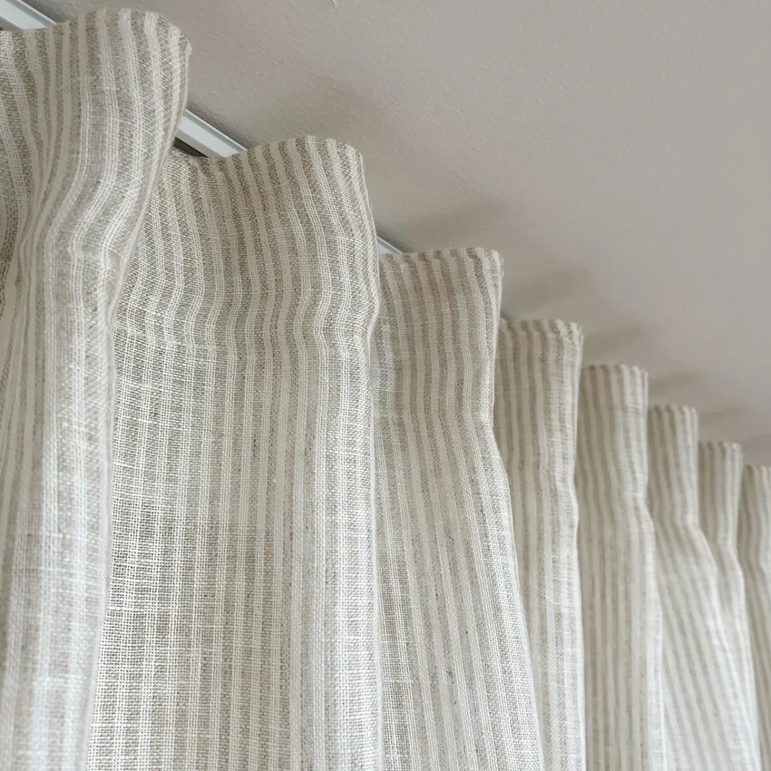 Gardinlängd 2-pack Laura, Linne/Off-White