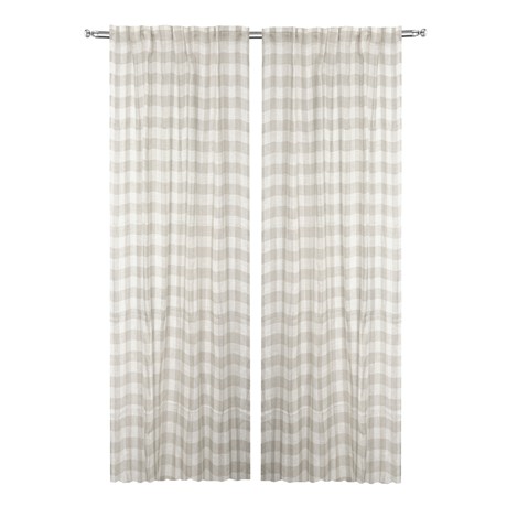 Gardinlängd 2-pack Lisen, Linne/Off-White 