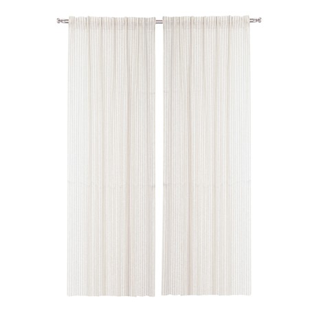 Gardinlängd 2-pack Lotta, Linne/Off-White 