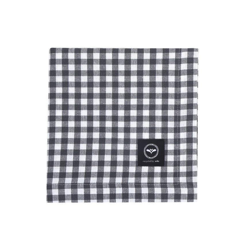 Återvunnen Duk Bella, Mörkgrå/Vit