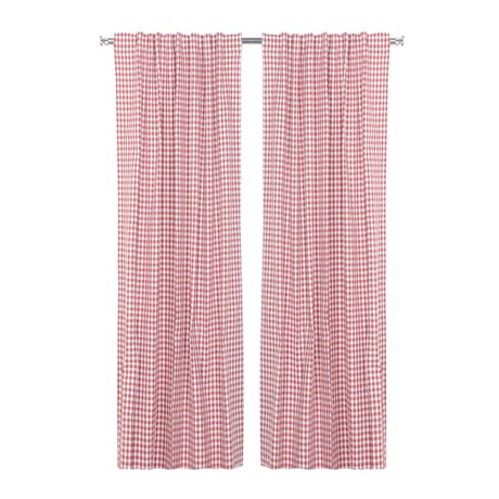 Återvunnen Gardinlängd 2-pack Bella, Rosa/Vit