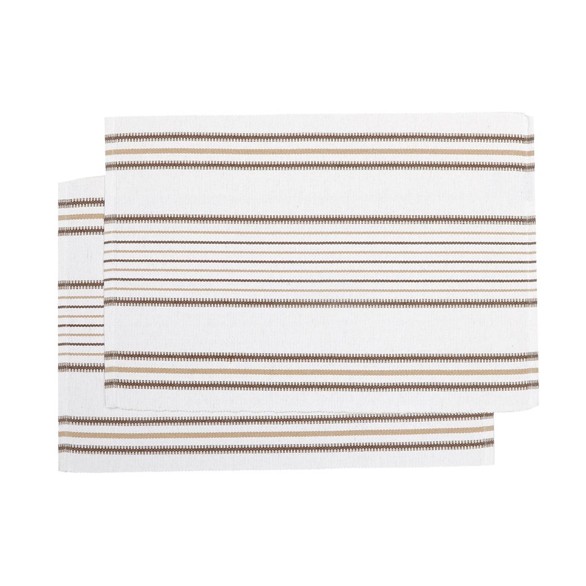 Återvunnen Tablett 2-pack Linda, Vit/Sand/Brun