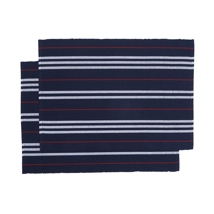 Återvunnen Tablett 2-pack Lysekil, Marinblå/Röd/Vit