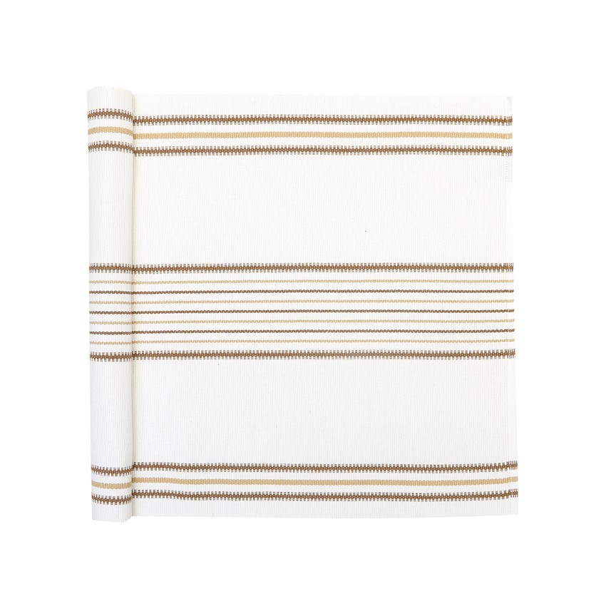 Återvunnen Löpare Linda, Vit/Sand/Brun