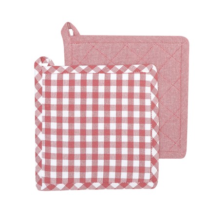Återvunnen Grytlapp 2-pack Bella, Rosa/Vit