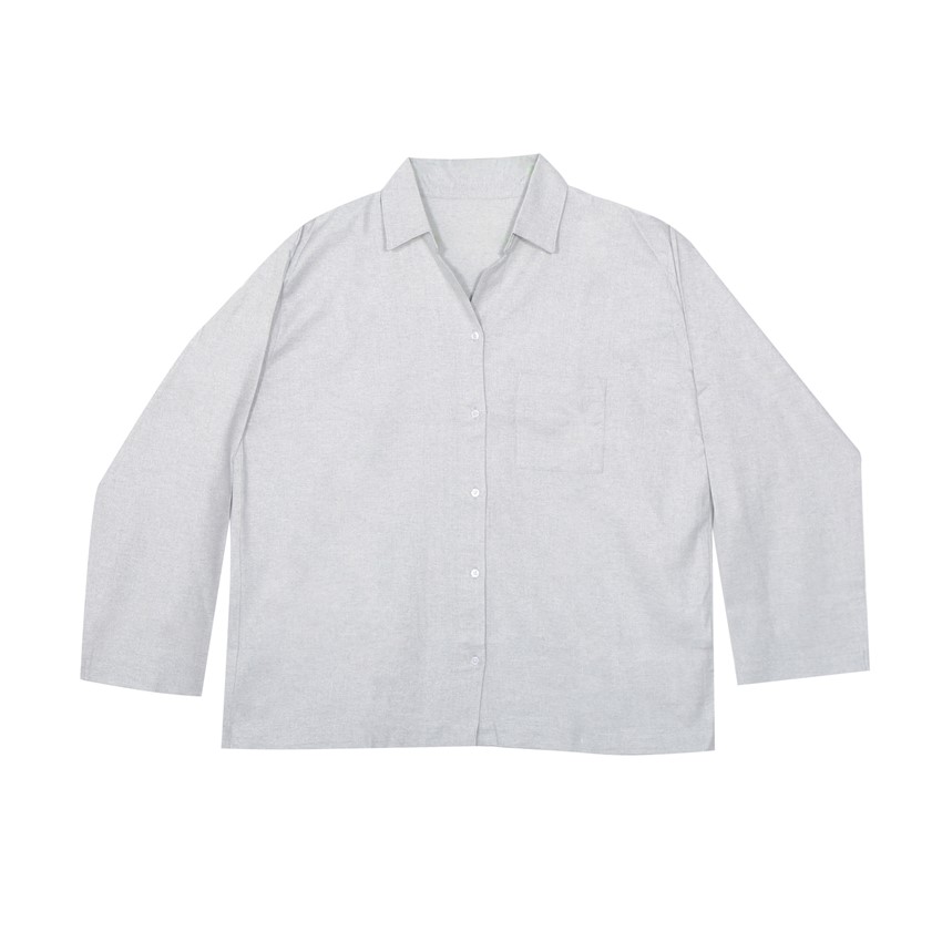 Återvunnet Pyjamasset 2-dels Elvira, Beige/Ljusgrå