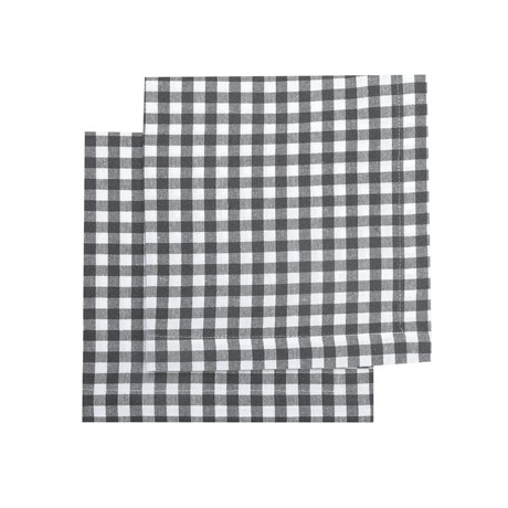 Återvunnen Servett 2-pack Bella, Mörkgrå/Vit