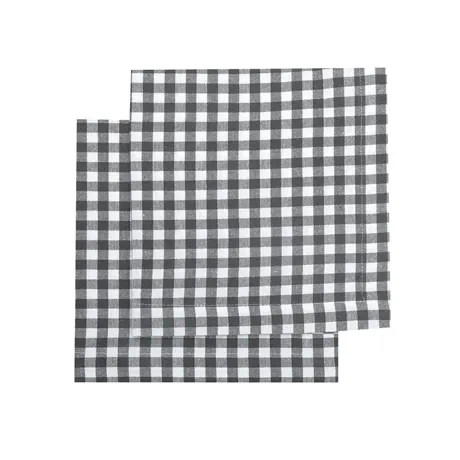 Återvunnen Servett 2-pack Bella, Mörkgrå/Vit