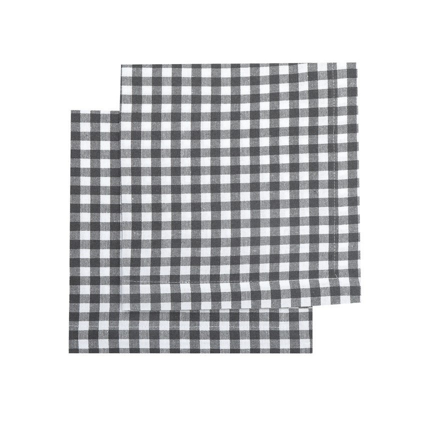 Återvunnen Servett 2-pack Bella, Mörkgrå/Vit