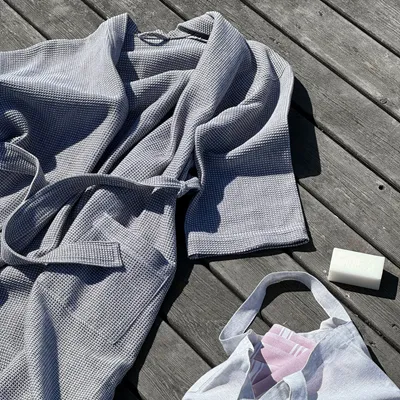 Ekologisk Badrock Ekholmen, Grå/Vit
