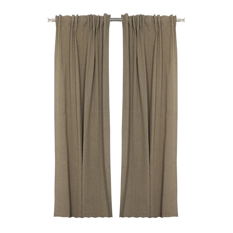 Återvunnen Gardinlängd 2-pack Elin, Sand/Svart