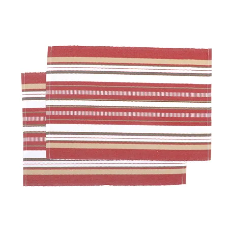 Återvunnen Tablett 2-pack Karin, Mörkröd/Olivgrön/Brun