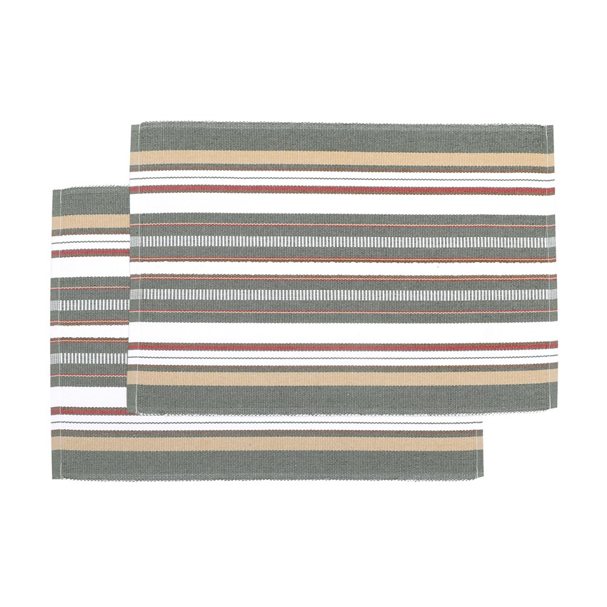 Återvunnen Tablett 2-pack Karin, Olivgrön/Sand/Brun