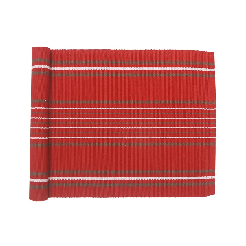 Återvunnen Ripsmatta Karin, Mörkröd/Olivgrön/Brun