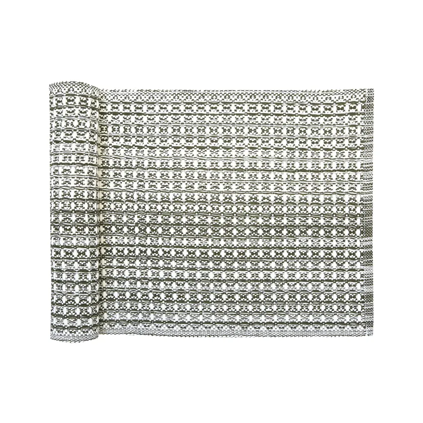 Återvunnen Löpare Björn, Olivgrön/Beige