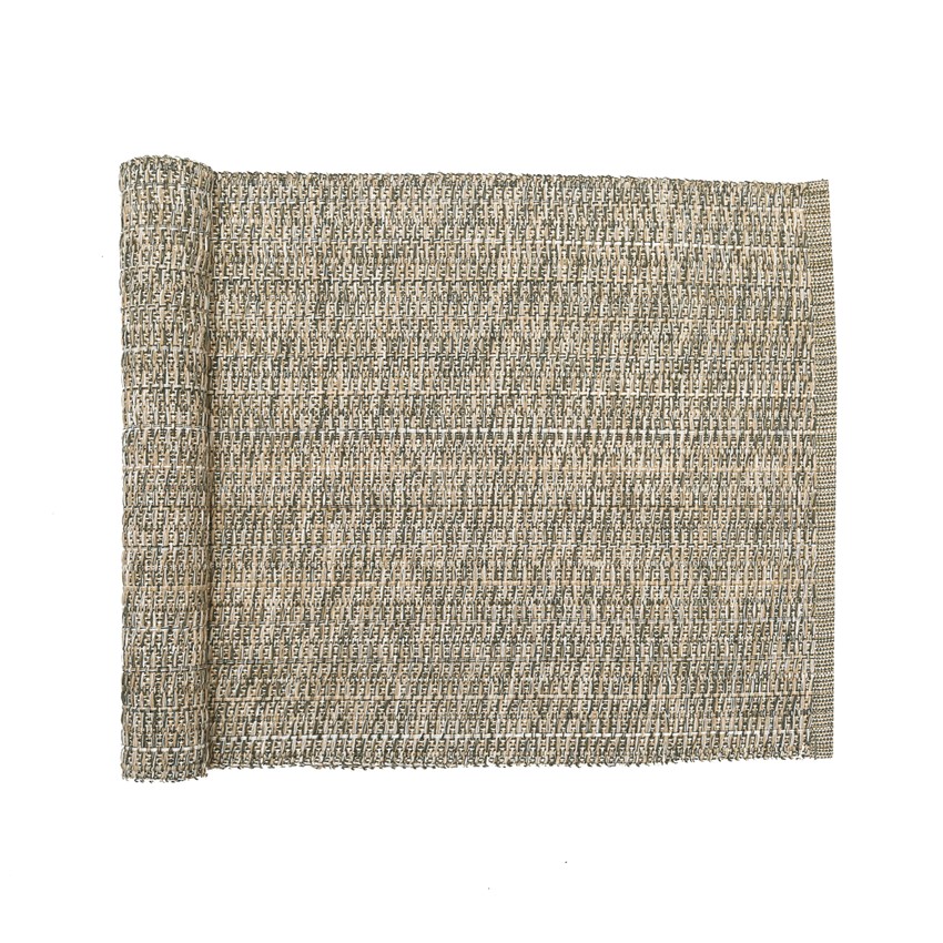 Återvunnen löpare Sandra, Olivgrön/Sand/Beige
