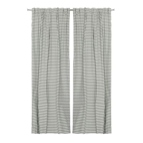 Återvunnen Gardinlängd 2-pack Bella, Olivgrön/Beige