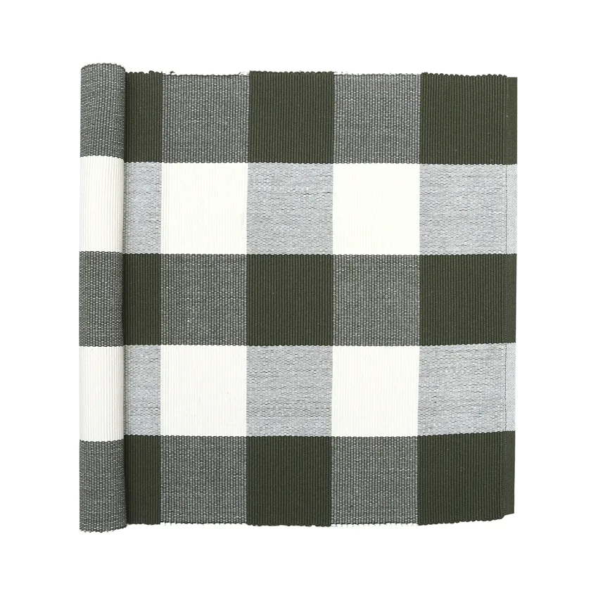 Återvunnen Löpare Freya, Olivgrön/Beige