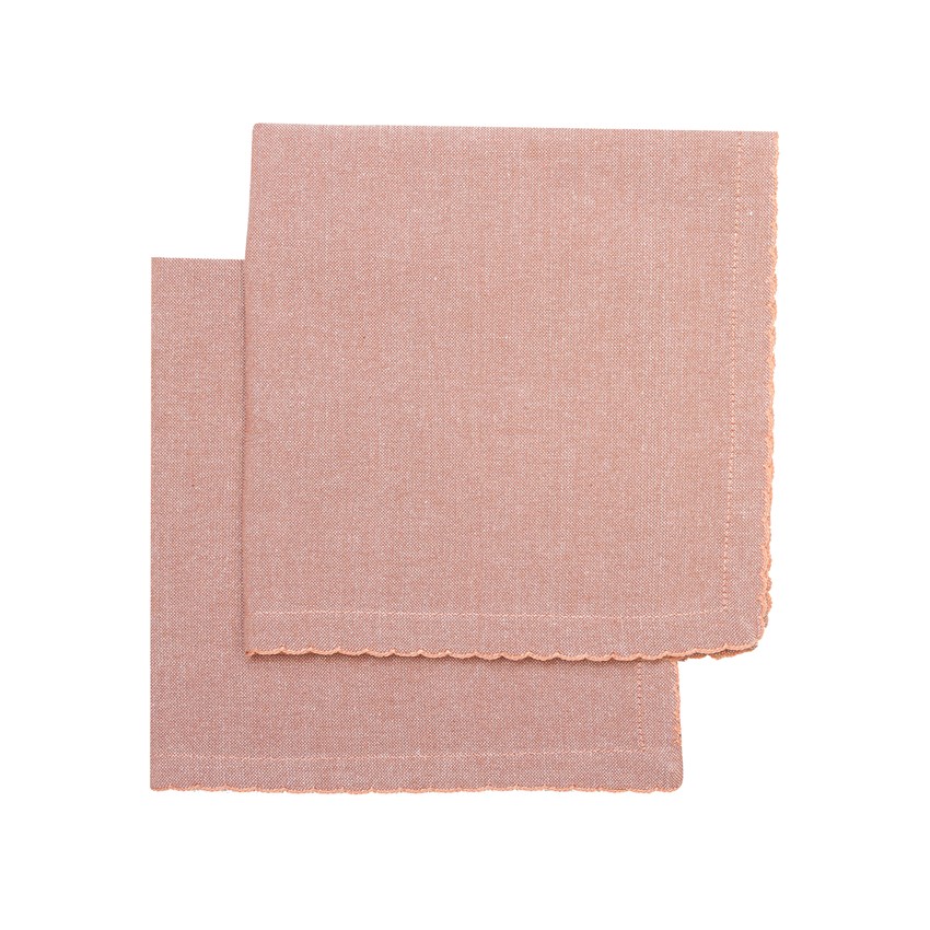 Återvunnen Servett 2-pack Felicia, Ljusrost/Beige