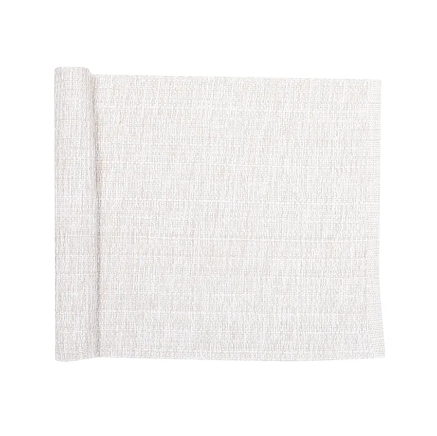 Återvunnen löpare Sandra, Linne/Beige/Vit