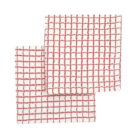 Återvunnen Disktrasa 2-pack Freddy, Beige/Mörkröd