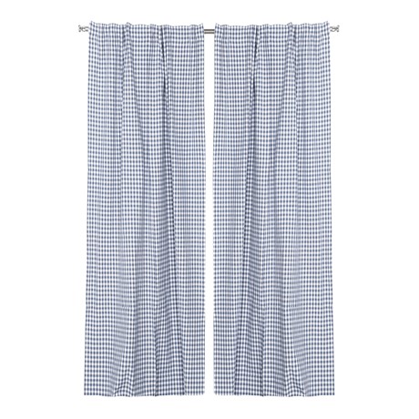 Återvunnen Gardinlängd 2-pack Bella, Mörkgrå/Vit