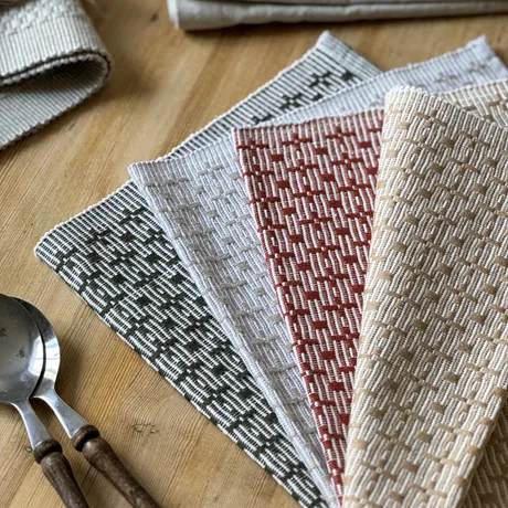 Återvunnen Tablett 2-pack Stella, Olivgrön/Beige