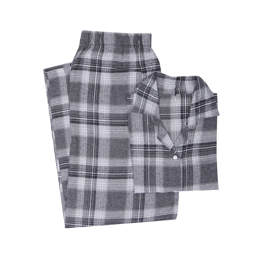 Pyjamasset 2-dels Arjeplog, Svart/Grå/Vit